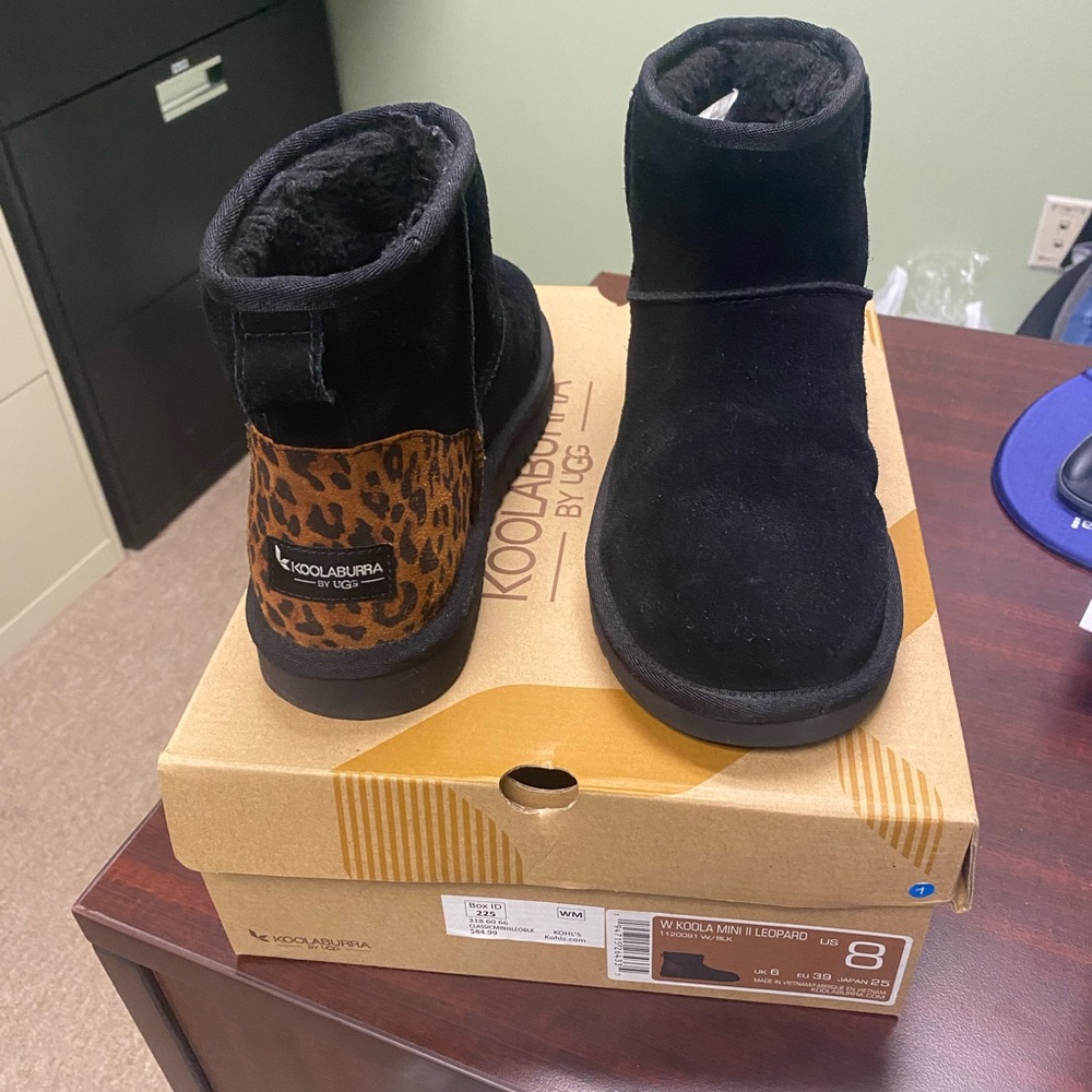 UGG Koolabura Brand New! Koola Mini II Leopard and black ankle boots.